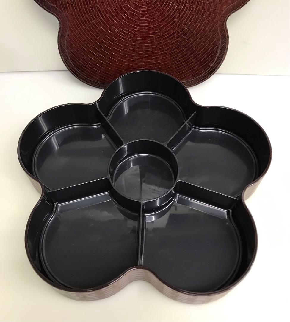 若泉漆器 竹目光梅弁当 溜 セット