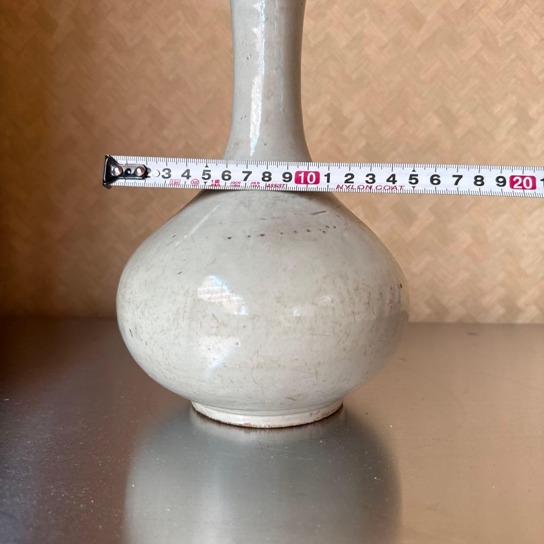 李朝白磁花瓶 中国美術 朝鮮 韓国 高麗 李朝 白瓷 花入 骨董品 古美術 古玩